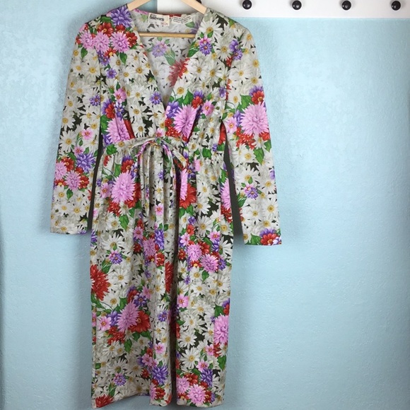 Vintage Dresses & Skirts - Goldworm | Vintage Floral Midi Dress